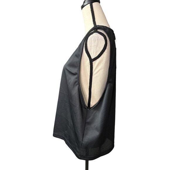 NWT ADIDAS HOOP AS ONE NETTED BLACK JERSEY TANK TOP SCOOP NECK SIZE XL - Picture 5 of 7